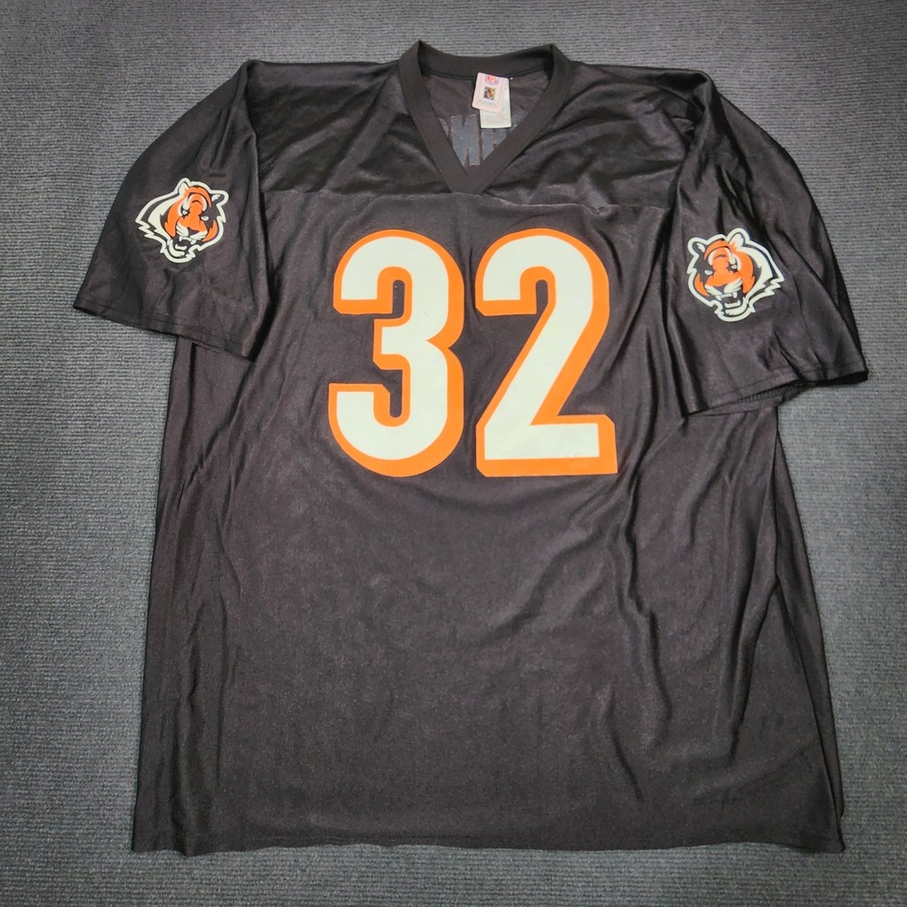 Cincinnati Bengals Jersey Men 2XL Black Rudi Johnson #32 Football NFL Players